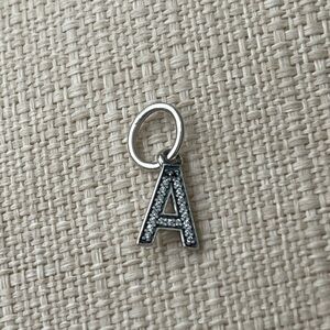 Pandora CZ Letter A Charm